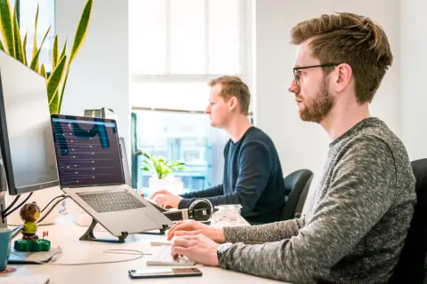 Customer support team using modern tools